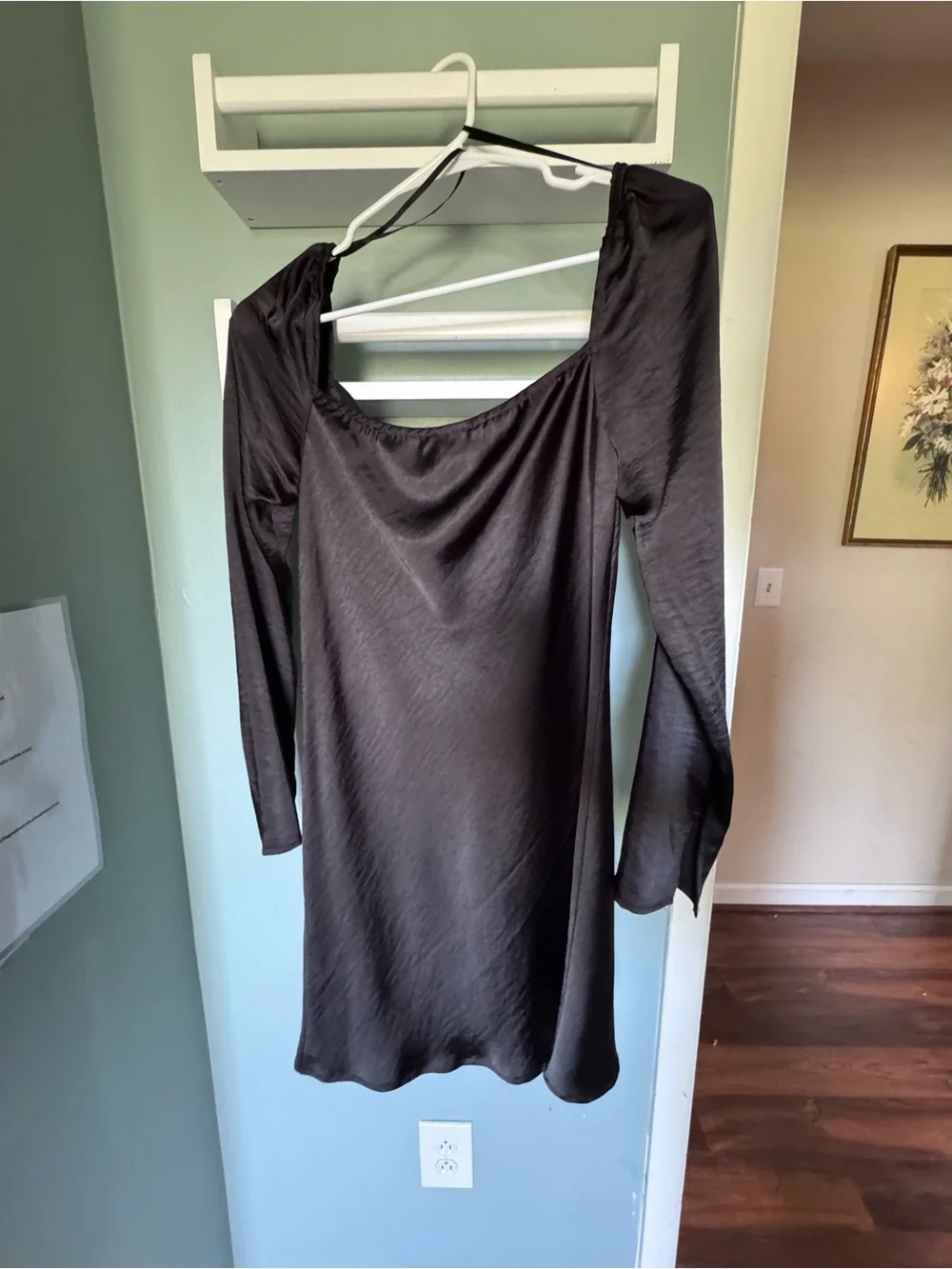 Princess Polly Black Long-Sleeve Cowl Neck Dress - Picture 4 of 4